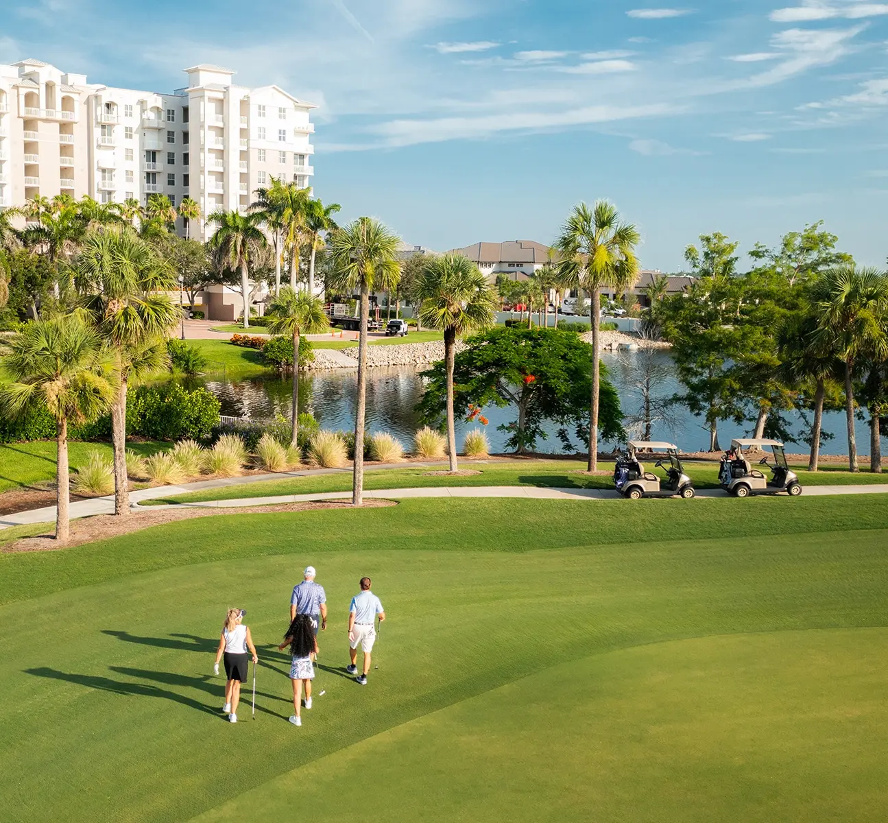 top view of golf friends at ghycc